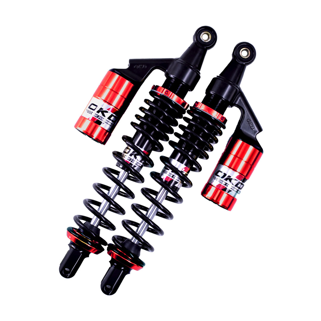 REAR SHOCK OKD PCX 160 NEW ICON 370MM BLACK/RED